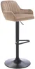 Vente-unique - ELEANA Barhocker SamtStoff Beige - B 49 cm x H 106 cm85 cm x L 47 cm Bild 4