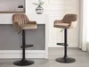Vente-unique - ELEANA Barhocker SamtStoff Beige - B 49 cm x H 106 cm85 cm x L 47 cm Bild 2