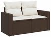 vidaXL 11-tlg. Garten-Sofagarnitur mit Kissen Braun Poly Rattan 3326394 Bild 5