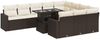 vidaXL 11-tlg. Garten-Sofagarnitur mit Kissen Braun Poly Rattan 3326394 Bild 2
