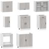 vidaXL 8-tlg. Küchenschrank-Set Kalmar Grau Sonoma Holzwerkstoff 3314847 Bild 4