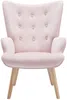 Vente-unique - VATELY Sessel SamtStoff Puderrosa - B 78 cm x H 95,5 cm x L 69 cm Bild 3