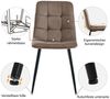 KLAM HOME Esszimmer-Set Esszimmerstuhl Set aus 4 gepolsterten Stühlen mit Rückenlehne Samt, (4-St), Metallrahmen Tischbeine mit Bodenschutz-Pads Bild 3