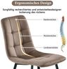 KLAM HOME Esszimmer-Set Esszimmerstuhl Set aus 4 gepolsterten Stühlen mit Rückenlehne Samt, (4-St), Metallrahmen Tischbeine mit Bodenschutz-Pads Bild 2