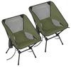 SONGMICS Faltbarer Outdoor Stuhl 2er Set, höhenverstellbarer Campingstuhl mit Stahlrahmen, 2 Seitentaschen, für Reisen, grün Bild 3