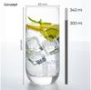 KONZEPT Cocktailglas Gläser Set 6/12 tlg, Wassergläser 300ml Longdrinkglas hoch transparent, 6-tlg, In Europa hergestellt, Multifunktional, Hohe Qualität und Langlebigkei Bild 2