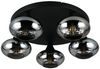 LED Deckenleuchte, 5 flammig, schwarz, dimmbar, D 49 cm Bild 5