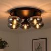 LED Deckenleuchte, 5 flammig, schwarz, dimmbar, D 49 cm Bild 3