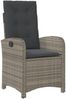 vidaXL 5-tlg. Garten-Essgruppe mit Kissen Grau Poly Rattan 3212354 Bild 4