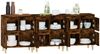 vidaXL Sideboards 3 Stk. Räuchereiche 60x35x70 cm Holzwerkstoff 3185772 Bild 5