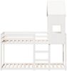 vidaXL Etagenbett mit Dach Weiß 90x190 cm Massivholz Kiefer 3282003 Bild 4