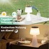 ZMH LED Tischleuchte Kabellos Solar Akku Modern Touch Dimmbar Nachttischlampe Wohnzimmer, Augenschutz, Einfache Installtion, LED fest integriert, 3000-5000K, mit USB Batterie 3600mhA Aufladbar Tischlampen Outdoor Bild 4