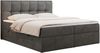 Boxspringbett mit Kopfteil und Topper, Doppelbett - RICO - 120x200cm - Dunkelgrau Velours - H3 Bild 3