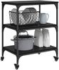 vidaXL Küchentrolley Schwarz Eichen-Optik 60 x 41 x 76 cm 883010 Bild 3