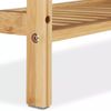 AD. CON Bambus Schuhregal, Schuhregal aus Bambus mit Sitzbank, Schuhbank mit Sitzkissen, Sitzbank 70x30x46 cm Grau Bild 5