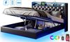 FUROKOY Polsterbett Doppelbett Stauraumbett mit Hydraulisch anhebbarer Kunstleder Schwarz (Bettgestell, Mit Kopfteil und Lattenrost), 140x200 cm,USB+TYPE-C,Steckdose,LED-Beleuchtung,Kunstleder Bild 5