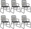 vidaXL 7-tlg. Garten-Essgruppe Schwarz PVC-Rattan 3099218 Bild 4