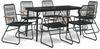 vidaXL 7-tlg. Garten-Essgruppe Schwarz PVC-Rattan 3099218 Bild 2