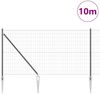 vidaXL Euro-Zaun mit Spitzen 10 x 1 m PVC-beschichteter Stahl Grau 3350645 Bild 3