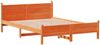 vidaXL Massivholzbett ohne Matratze Wachsbraun 135x190 cm Kiefernholz 855608 Bild 3