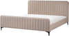 Bett mit Lattenrost Bouclé LUNAN 180 x 200 cm Taupe Bild 4