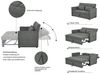 OTTO home Schlafsofa STEFFO, 159 cm, 2-Sitzer, mit verstellbarer Rückenlehne, Klappmechanismus, Feinstruktur-Bezug, natürliche Farben Bild 3