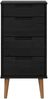 vidaXL Kommode MOLDE Schwarz 40 x 35 x 82 cm Massives Kiefernholz 42020935 Bild 5