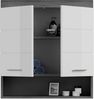 INOSIGN Hängeschrank Siena, Breite 74cm, 2 Türen, 1 offenes Fächer, MDF-Front in verschiedenen Farben erhältlich, Badmöbel, Badschrank, Schrank, Bad Bild 3