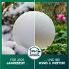 EASYmaxx 2er- Set LED Solarleuchte mit Farbwechsel | Deko Gartenleuchte mit LED Beleuchtung | Wunderschöne Lichteffekte mit Tageslichtsensor In & Outdoor | Gartendeko Witterungsbeständig, Kugel 30 cm Bild 3