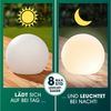EASYmaxx 2er- Set LED Solarleuchte mit Farbwechsel | Deko Gartenleuchte mit LED Beleuchtung | Wunderschöne Lichteffekte mit Tageslichtsensor In & Outdoor | Gartendeko Witterungsbeständig, Kugel 30 cm Bild 2