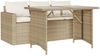 vidaXL 2-tlg. Garten-Essgruppe mit Kissen Beige Poly Rattan 366332 Bild 2