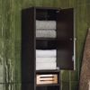 SoBuy BZR34-BR Badezimmer-Hochschrank, MDF, Lackiert, Dunkelbraun, 20 x 180 x 20 cm Bild 5