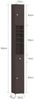 SoBuy BZR34-BR Badezimmer-Hochschrank, MDF, Lackiert, Dunkelbraun, 20 x 180 x 20 cm Bild 3
