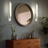 LED Wandstrahler, Chrom, Glas, satiniert, H 48cm Bild 3