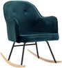 Schaukelstuhl Blau Samt [289518] Bild 2