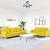 vidaXL 2-tlg. Sofagarnitur Hellgelb Stoff 3278324 Bild 3