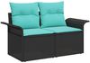 vidaXL Garten-Sofa-Set 6 pcs Schwarz Poly-Rattan 3361242 Bild 4