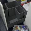 SO-TECH® Mülleimer eins2vier Abfallsammler Höhe: 250 mm, Volumen 15 Liter 306 x 230 mm dunkelgrau 5078 Bild 3