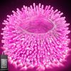 ABC LED-Lichterkette für Außenbereich, 300 LED, rosa, 30 m, 8 Leuchtmodi Bild 2