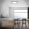 B.K.Licht - LED Deckenlampe mit indirektem Licht, Flach, Neutralweißes Licht, IP44, Panel, LED Lampe, Deckenleuchte, Badezimmer Lampe, Wohnzimmerlampe, Küchenlampe, 42 x 42 x 3 cm, Schwarz Bild 2