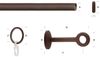 GARESA Gardinenstange ESPERANCA, Ø 16 mm, 1-läufig, Wunschmaßlänge, verschraubt, Metall, rustikale Vorhanggarnitur, verlängerbar, Eisen, Endkappe, mit Ringe Bild 3