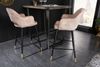 Design Barhocker FRANCE greige Ziersteppung Armlehnen Retro Bild 3