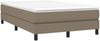 vidaXL Boxspringbett mit Matratze Taupe 120x200 cm Stoff, Härtegrad: H2 [3144065] Bild 3
