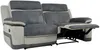 Vente-unique - Relaxsofa 3-Sitzer - Microfaser - Anthrazit & Hellgrau - TALCA Bild 4