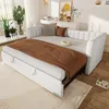 Schlafsofa mit Lattenrost und Ausziehbett, Bettfunktion, 90x200 cm/180x200 cm, Einzelbett, Polsterbett, Samt Bild 3