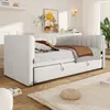 Schlafsofa mit Lattenrost und Ausziehbett, Bettfunktion, 90x200 cm/180x200 cm, Einzelbett, Polsterbett, Samt Bild 2