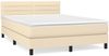 vidaXL Boxspringbett mit Matratze Creme 140x200 cm Stoff 3140142 Bild 2