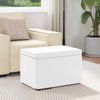 vidaXL Hocker Weiß 61 x 41 x 40 cm Kunstleder und Engineering Holz 876772 Bild 3