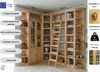 OTTO home Bibliothek Soeren - 7-tlg. Set: mit 1 Regal B 80 cm, 1 Regal B 40 cm, 1 Eckregal, Set 7-tlg, Inkl. 1 Vitrine,2 gerundeten Abschlussregalen und 1 Holzleiter,H220 cm Bild 2