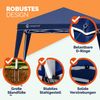 CASARIA® 'Capri' Pop-Up Faltpavillon inklusive Tasche, wasserdicht, UV-Schutz 50+, Stahl / Polyester, Dunkelblau, 3x3 m Bild 3